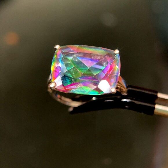 Stunning 925 Mystic Topaz Color Ring - Picture 8 of 10